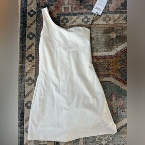 Girlfriend collective one shoulder tennis dress, new with tags.